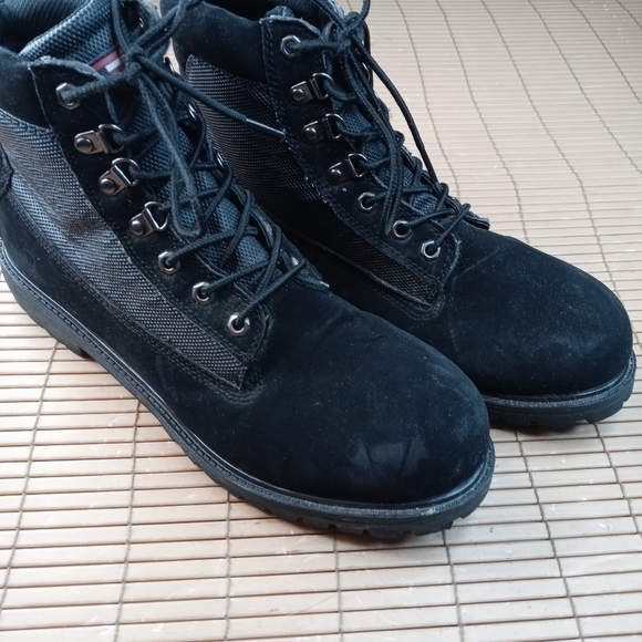 Phat Farm men\'s black veggie suede boots. Sz 12M. Lace. Lug soles. 165pm main image 6